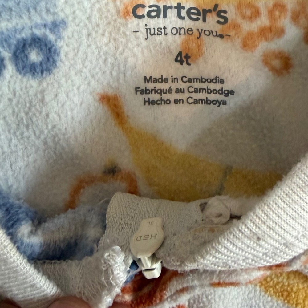 Carters Toddler Boys 4T Fleece Footed Pajamas Lot 3 Santa Trucks Winter Fall - Picture 5 of 13